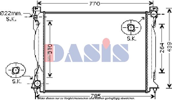 AKS DASIS Radiators, Motora dzesēšanas sistēma 480052N